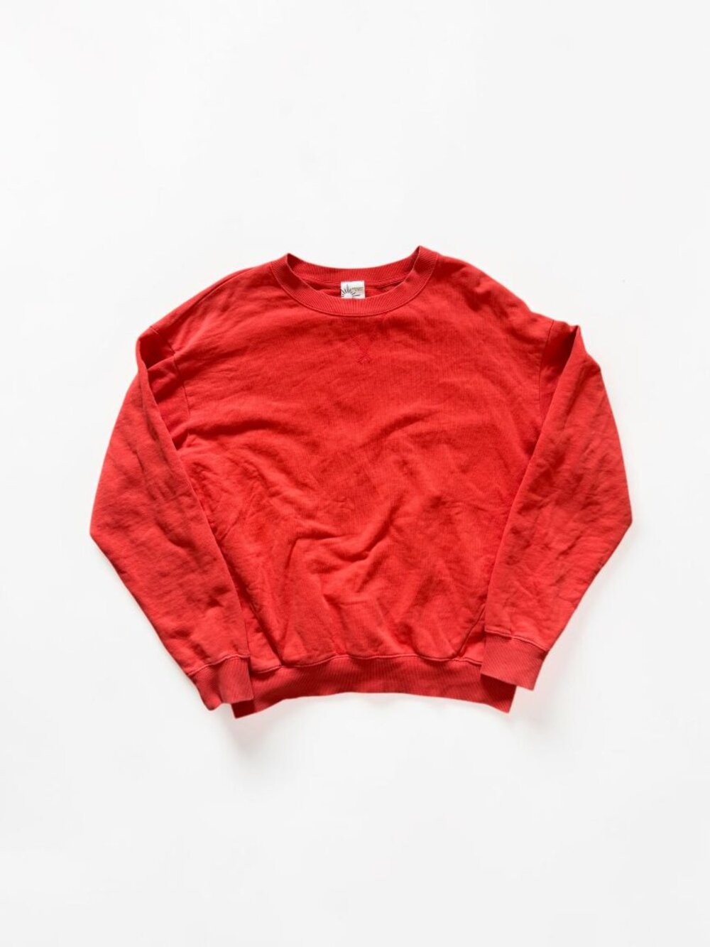 Aerie OFFLINE Crewneck Sweatshirt XS Red Coral Oversized Pullover Athleisure